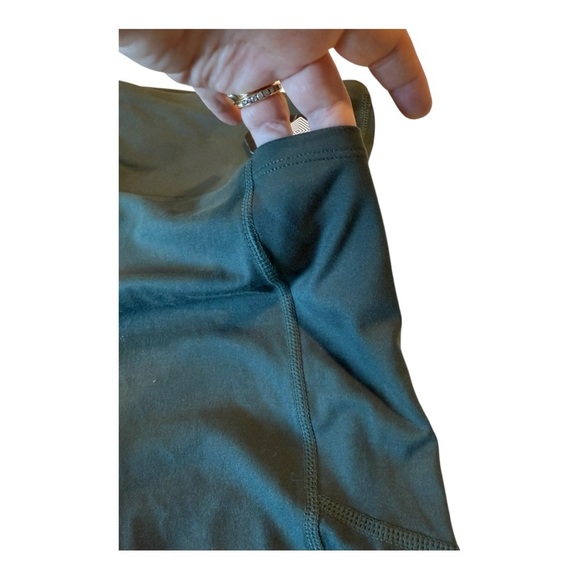 RISE High Waist Biker Shorts - Driven Compression Lotus Jersey Dark Green Shortp - Picture 3 of 13